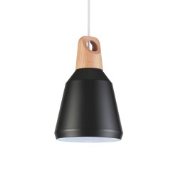 VENTURE DESIGN Nao loftlampe - natur tr og sort aluminium