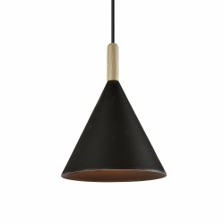 VENTURE DESIGN Enif loftlampe - natur tr og sort jern