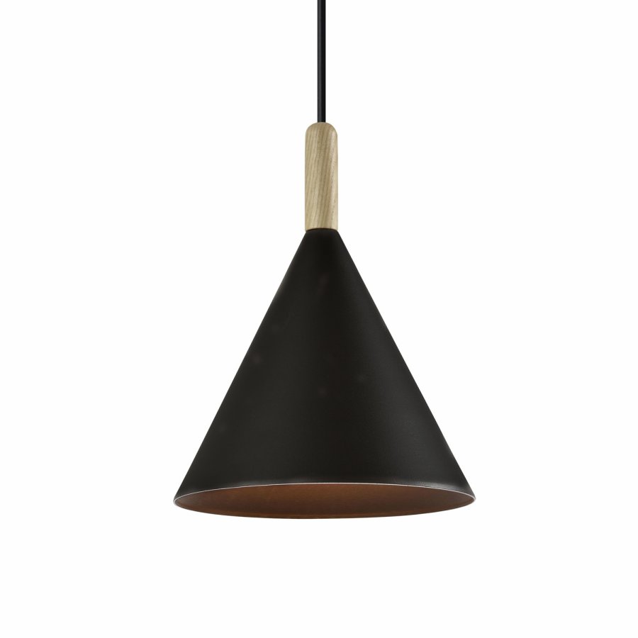 VENTURE DESIGN Enif loftlampe - natur tr og sort jern
