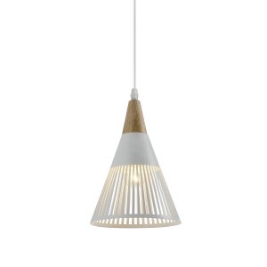 VENTURE DESIGN Gruid loftlampe - natur tr og hvid jern