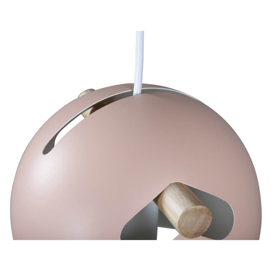 VENTURE DESIGN Tubbie taklampe - naturlig tre og rosa jern