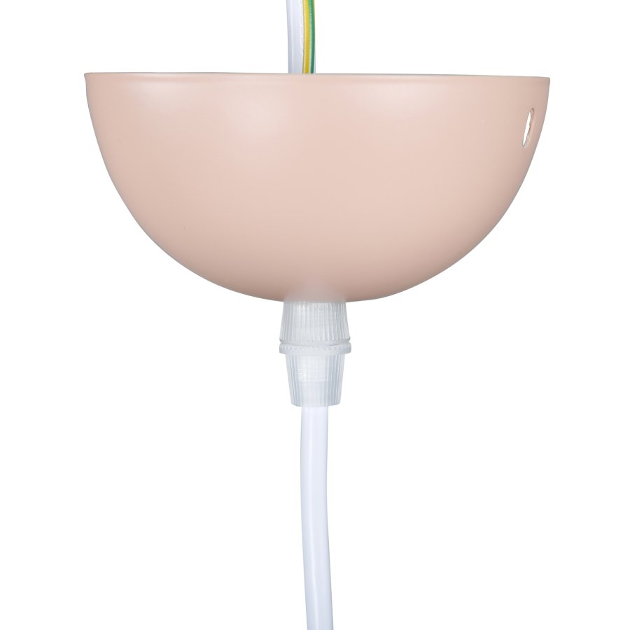 VENTURE DESIGN Tubbie taklampe - naturlig tre og rosa jern