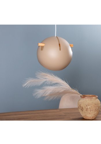 VENTURE DESIGN Tubbie taklampe - naturlig tre og beige jern