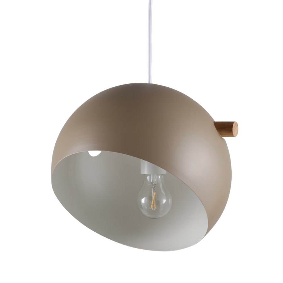 VENTURE DESIGN Tubbie taklampe - naturlig tre og beige jern