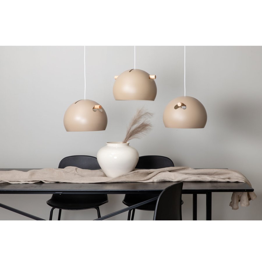 VENTURE DESIGN Tubbie loftlampe - natur tr� og beige jern