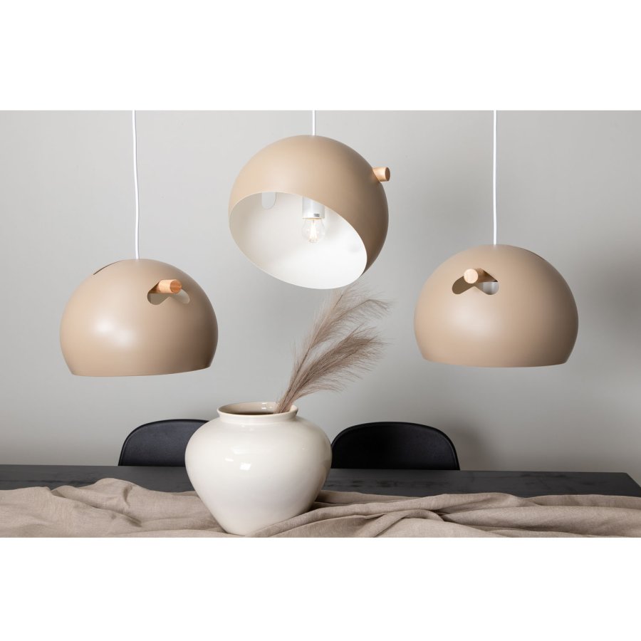 VENTURE DESIGN Tubbie loftlampe - natur tr� og beige jern