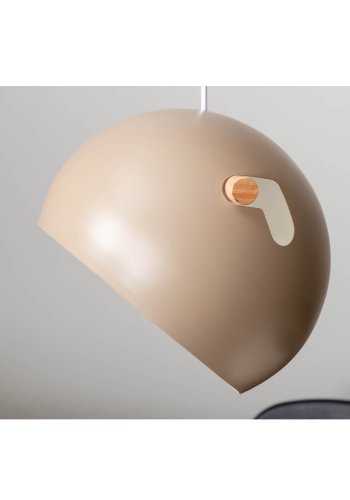 VENTURE DESIGN Tubbie loftlampe - natur tr� og beige jern