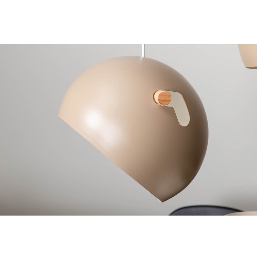 VENTURE DESIGN Tubbie loftlampe - natur tr� og beige jern