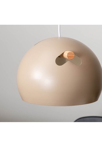 VENTURE DESIGN Tubbie loftlampe - natur tr� og beige jern