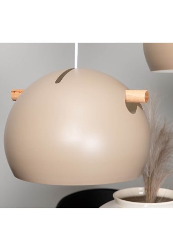 VENTURE DESIGN Tubbie loftlampe - natur tr� og beige jern