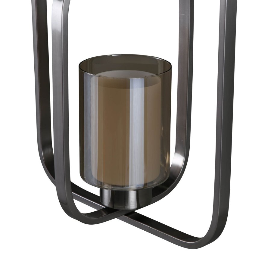 VENTURE DESIGN Aludra Deckenleuchte - Glas und silbernes Eisen