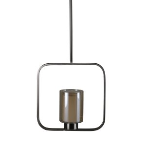 VENTURE DESIGN Aludra loftlampe - glas og slv jern