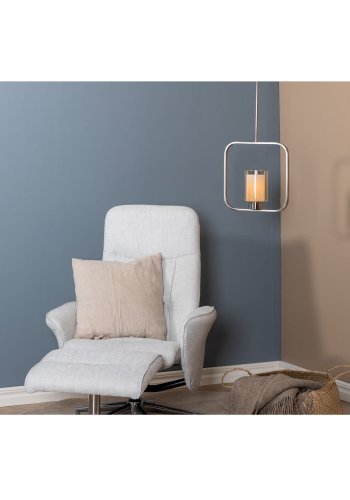 VENTURE DESIGN Aludra Deckenleuchte - Glas und silbernes Eisen