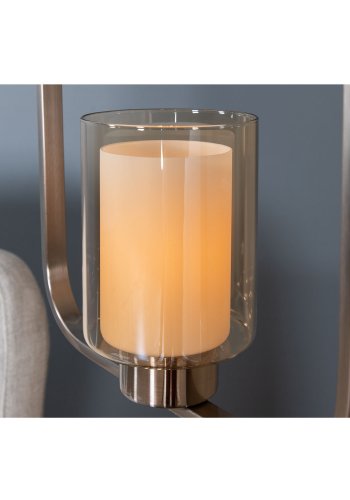 VENTURE DESIGN Aludra Deckenleuchte - Glas und silbernes Eisen