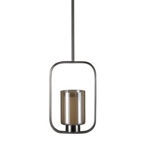 VENTURE DESIGN Aludra loftlampe - glas og slv jern