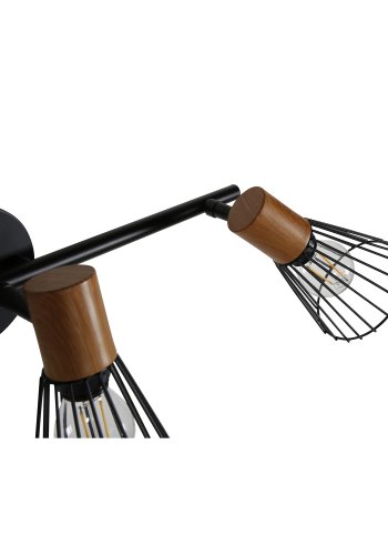 VENTURE DESIGN Atticus vegglampe - naturlig tre og svart jern