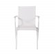 VENTURE DESIGN Alina hagestol, med armlener - hvit tekstilene og aluminium