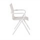 VENTURE DESIGN Alina hagestol, med armlener - hvit tekstilene og aluminium
