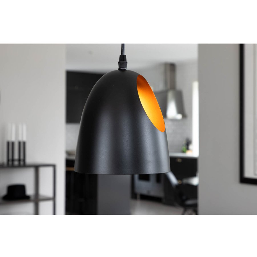 VENTURE DESIGN Elda taklampe - kobber og sort jern