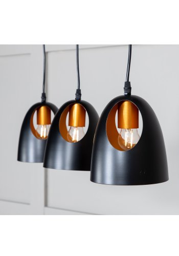 VENTURE DESIGN Elda taklampe - kobber og sort jern