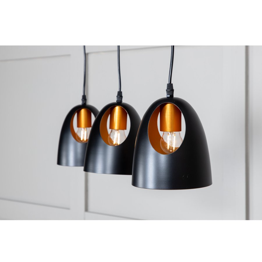 VENTURE DESIGN Elda taklampe - kobber og sort jern