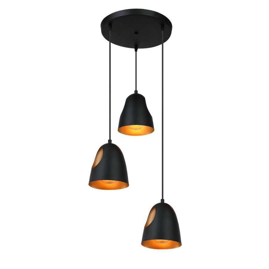 VENTURE DESIGN Elda taklampe - kobber og sort jern