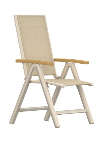 VENTURE HOME Panama Light 5-posisjonsstol 2-pakning beige/teak