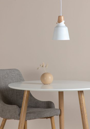 VENTURE DESIGN Rigel anheng - hvitt metall og naturlig tre ( 16)