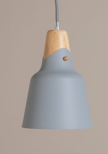 VENTURE DESIGN Rigel anheng - grtt metall og naturlig tre ( 16)