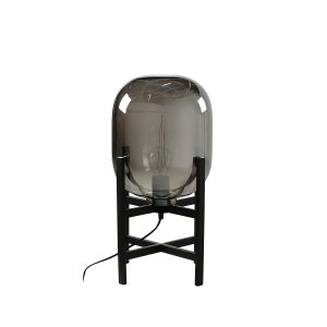 VENTURE DESIGN Altair bordslampa - svart metall och mörkt bärnstensglas ( 26)