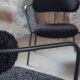 VENTURE DESIGN Duffy lenestol - sort teddystoff polyester og sort stl
