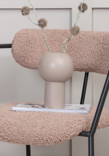 VENTURE DESIGN Duffy lenestol - brun teddystoff polyester og sort stl