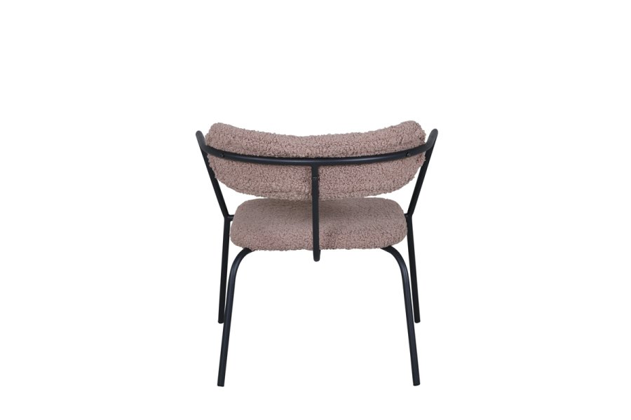 VENTURE DESIGN Duffy lenestol - brun teddystoff polyester og sort stl