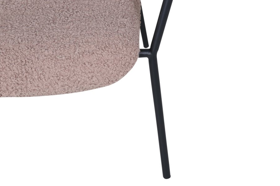 VENTURE DESIGN Duffy lenestol - brun teddystoff polyester og sort stl