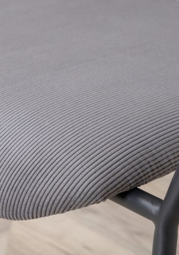 VENTURE DESIGN Duffy lenestol - gr flyel og sort stl