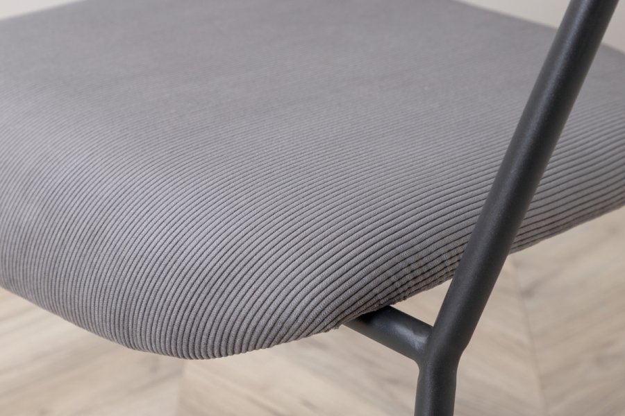 VENTURE DESIGN Duffy lenestol - gr flyel og sort stl