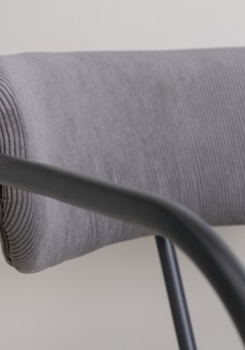 VENTURE DESIGN Duffy lenestol - gr flyel og sort stl