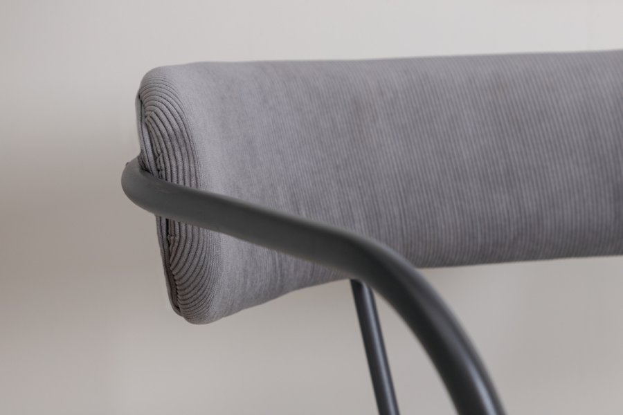 VENTURE DESIGN Duffy lenestol - gr flyel og sort stl