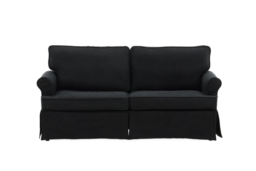 VENTURE DESIGN Anton 2-seters sofa - sort polyester og sort stl