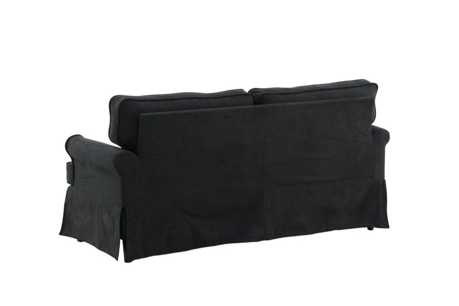VENTURE DESIGN Anton 2-seters sofa - sort polyester og sort stl