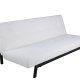 VENTURE DESIGN Bodil sovesofa - hvit teddystoff og sort stl (180x106)