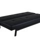 VENTURE DESIGN Bodil sovesofa - svart PU og sort stl (180x60)