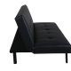 VENTURE DESIGN Bodil sovesofa - svart PU og sort stl (180x60)
