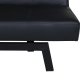 VENTURE DESIGN Bodil sovesofa - svart PU og sort stl (180x60)