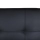 VENTURE DESIGN Bodil sovesofa - svart PU og sort stl (180x60)