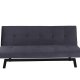 VENTURE DESIGN Bodil sovesofa - mrkegr flyel og sort stl (180x91,50)