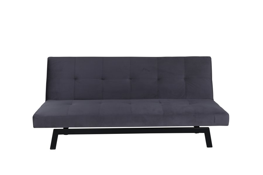 VENTURE DESIGN Bodil sovesofa - mrkegr flyel og sort stl (180x91,50)