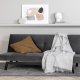 VENTURE DESIGN Bodil sovesofa - mrkegr flyel og sort stl (180x91,50)