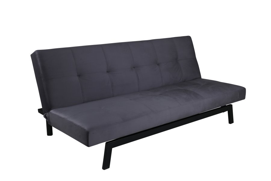 VENTURE DESIGN Bodil sovesofa - mrkegr flyel og sort stl (180x91,50)