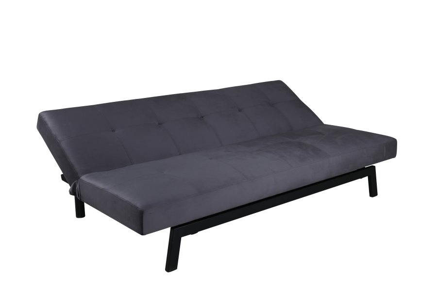 VENTURE DESIGN Bodil sovesofa - mrkegr flyel og sort stl (180x91,50)